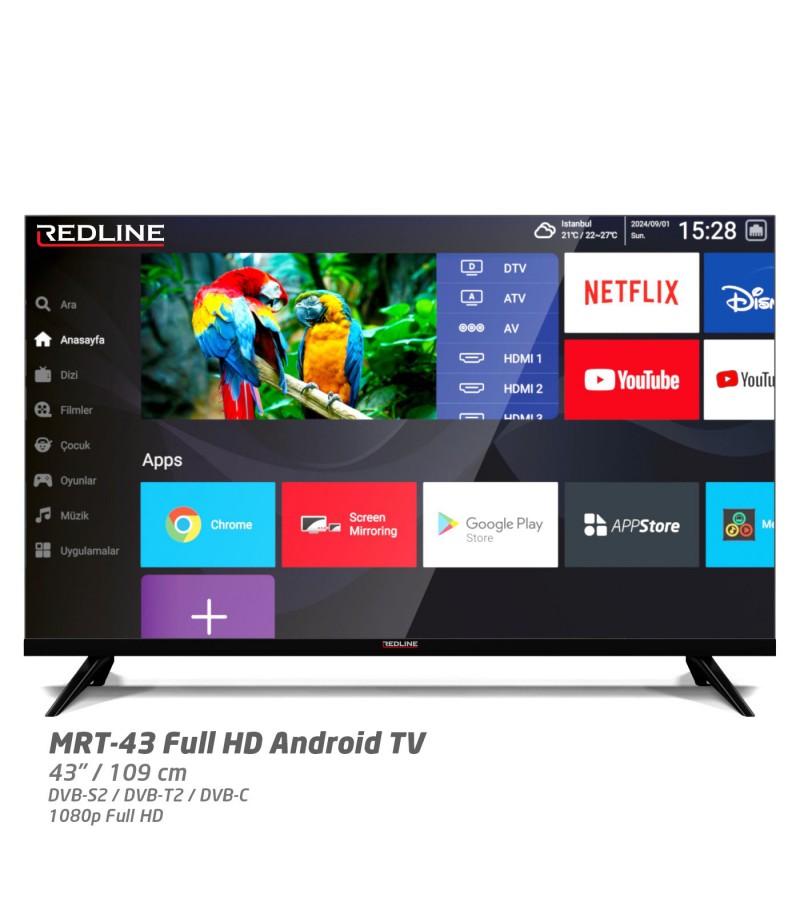 REDLINE 43 INC Android Televizyon REDLINE 43 INC Android Televizyon