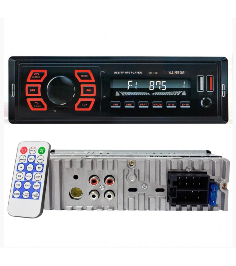 MEGA VM-105 Oto Teyp 4X50 Watt Bluetooth 2xUsb Sd Fm Aux 7 Renk MEGA VM-105 Oto Teyp 4X50 Watt Bluetooth 2xUsb Sd Fm Aux 7 Renk