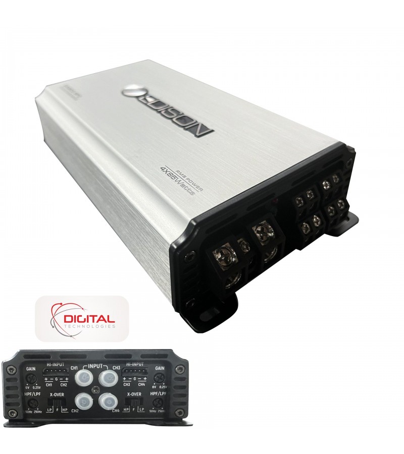 Dijital Oto Anfi Rms 340w 4 Kanal Edison EA900.4FD Dijital Oto Anfi Rms 340w 4 Kanal Edison EA900.4FD