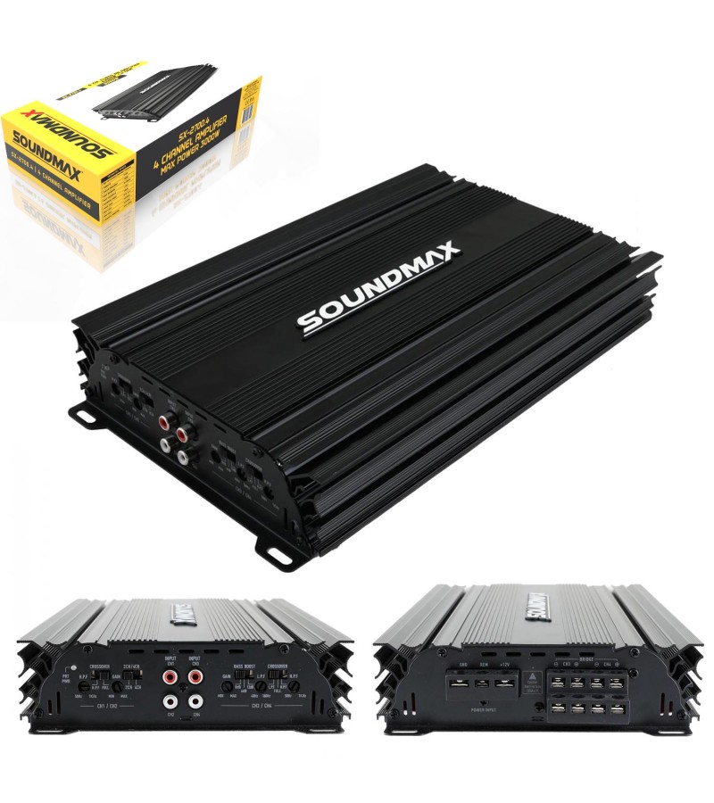 SOUNDMAX SX-2700.4 Oto Anfi Stereo 3000 Watt 4 Kanal SOUNDMAX SX-2700.4 Oto Anfi Stereo 3000 Watt 4 Kanal