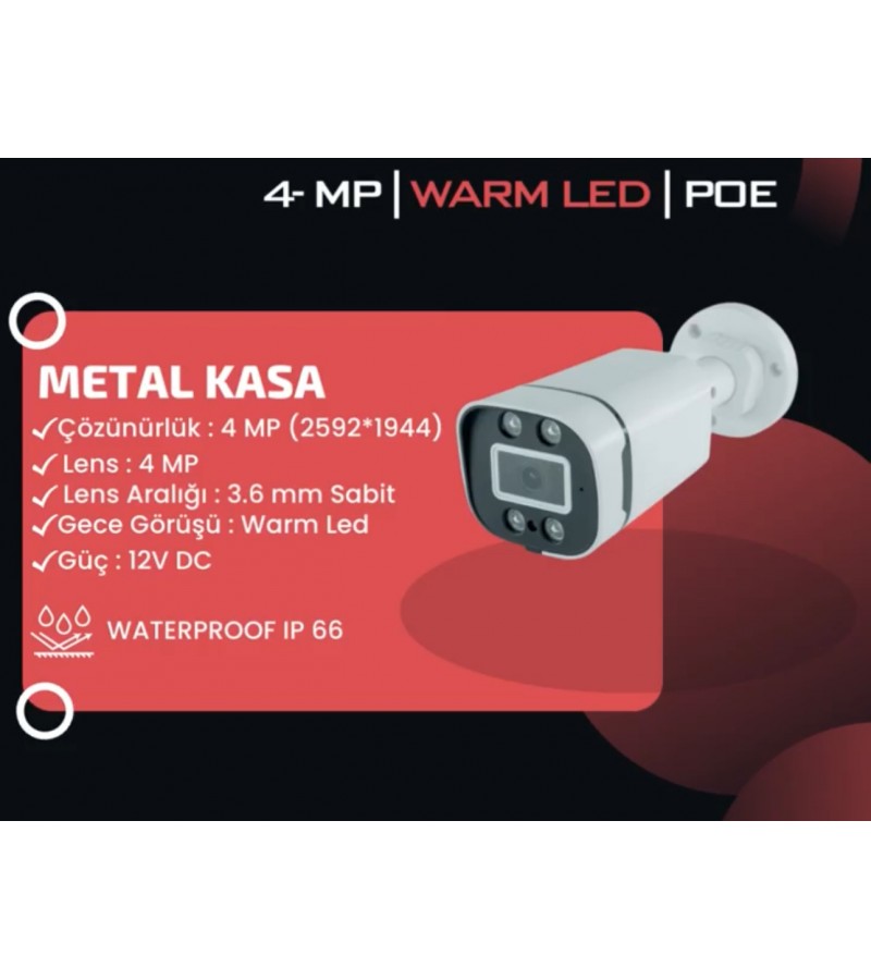WARM LED | POE YT - 50 IP 4- MP WARM LED | POE YT - 50 IP 4- MP