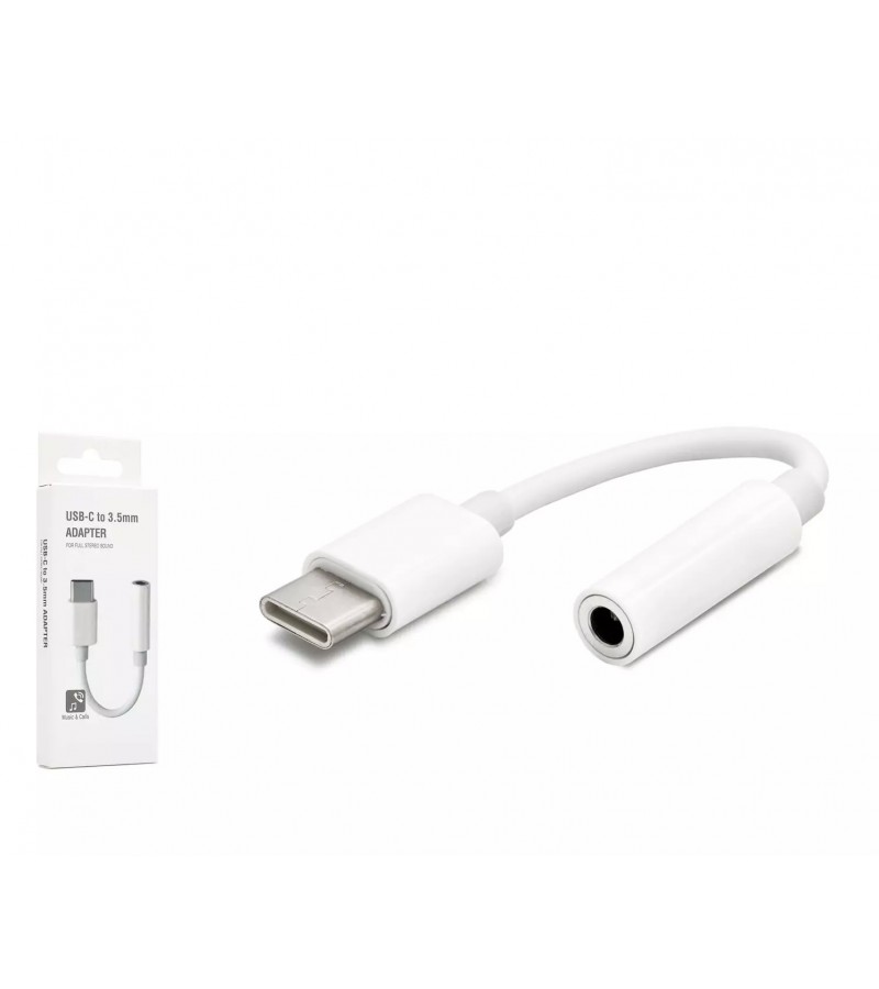 Type-c (M) To Aux3.5 (F) Adaptör (SADECE XIAOMI) Beyaz Type-c (M) To Aux3.5 (F) Adaptör (SADECE XIAOMI) Beyaz