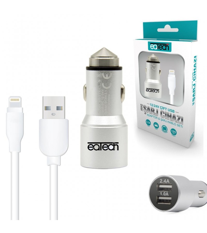 Micro Araç Şarj Adaptörü 2xUsb 3.1a Metal Micro Araç Şarj Adaptörü 2xUsb 3.1a Metal