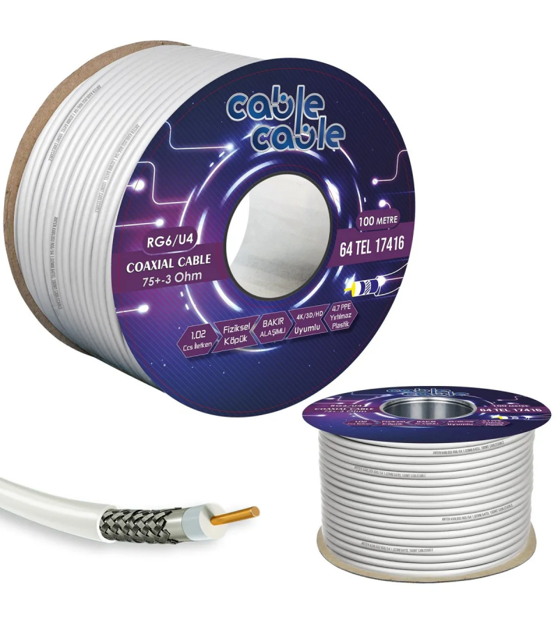 64 TEL PO ANTEN KABLOSU GOLD RG6/U4 64 TEL PO ANTEN KABLOSU GOLD RG6/U4