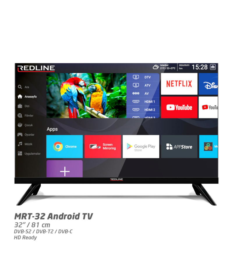 REDLINE 32 INÇ Android Televizyon REDLINE 32 INÇ Android Televizyon