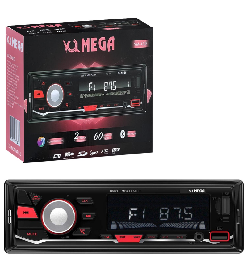 MEGA VM-430 Oto Teyp 4X60 Watt Bluetooth 2xUsb Sd Fm Aux MEGA VM-430 Oto Teyp 4X60 Watt Bluetooth 2xUsb Sd Fm Aux