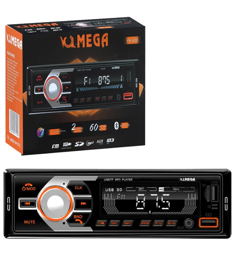 MEGA VM-420 Oto Teyp 4X60 Watt Bluetooth 2xUsb Sd Fm Aux MEGA VM-420 Oto Teyp 4X60 Watt Bluetooth 2xUsb Sd Fm Aux