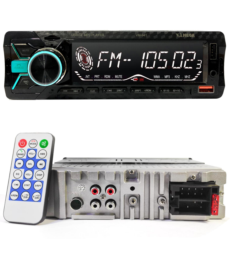 MEGA VM-941 Oto Teyp 4X60 Watt Bluetooth Büyük Ekran 2xUsb Sd Fm Aux 7 Renk MEGA VM-941 Oto Teyp 4X60 Watt Bluetooth Büyük Ekran 2xUsb Sd Fm Aux 7 Renk