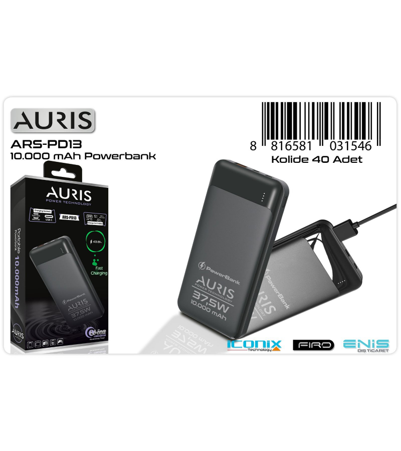 ARS-PD13 10.000 mAh Powerbank ARS-PD13 10.000 mAh Powerbank