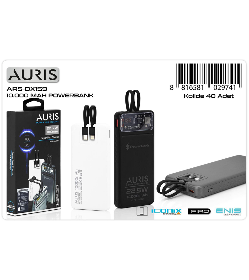 ARS-DX159 10.000 mAh Power Bank ARS-DX159 10.000 mAh Power Bank