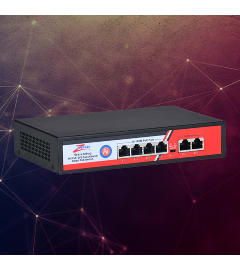 ZTECH ZR-1004 4+2 POE SWİTCH 78w ZTECH ZR-1004 4+2 POE SWİTCH 78w
