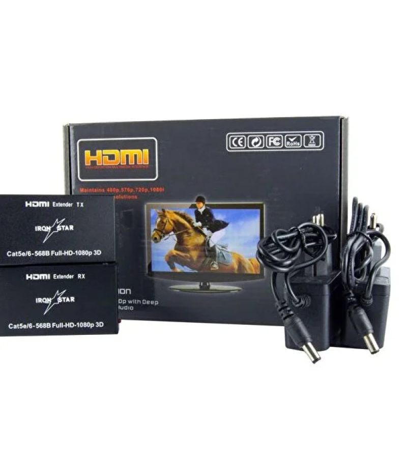 IRONSTAR HDMI EXTENDER 60M BY CAT-5E/6 DÖNÜŞTÜRÜCÜ IRONSTAR HDMI EXTENDER 60M BY CAT-5E/6 DÖNÜŞTÜRÜCÜ