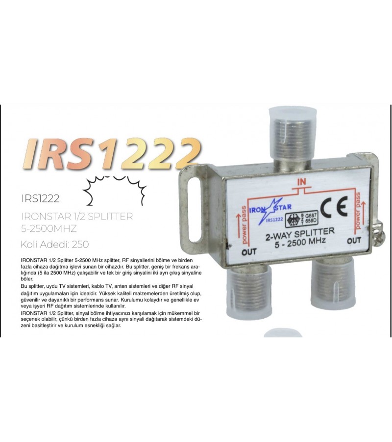 1/2 Splitter 5-2500 MHz splitter 1/2 Splitter 5-2500 MHz splitter