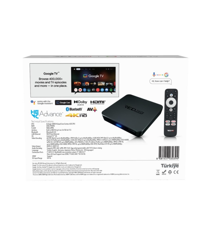 RED360 X100 Pro GoogleTV RED360 X100 Pro GoogleTV